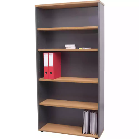 Picture of RAPID WORKER BOOKCASE 4 SHELF 900 X 315 X 1800MM BEECH/IRONSTONE