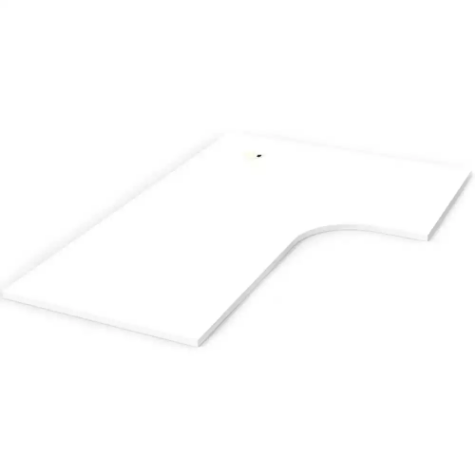 Picture of RAPIDLINE SCREEN SCALLOPED CORNER WORKSTATION DESK TOP 1800 X 1200 X 750 NATURAL WHITE