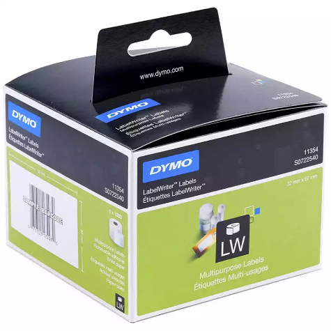 Picture of DYMO 11354 LW MULTI-PURPOSE LABELS 57 X 32MM WHITE ROLL 1000