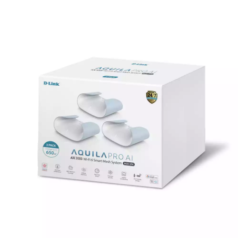 Picture of D-LINK AQUILA PRO AI WIFI 6 SMART MESH ROUTER BLUE PACK 3