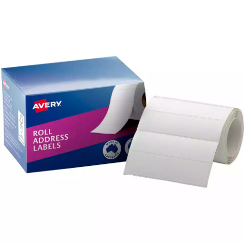 Picture of AVERY 937106 ADDRESS LABEL 89 X 24MM ROLL WHITE BOX 250