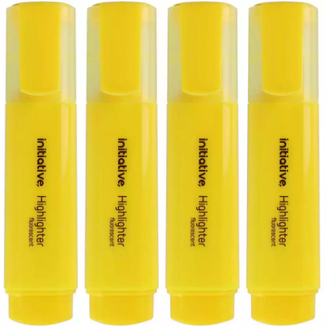 Picture of INITIATIVE HIGHLIGHTER CHISEL YELLOW WALLET 4