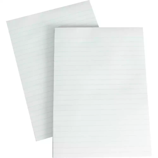 Picture of OLYMPIC WRITING PAD 8MM RULED 50GSM 200 PAGE A5 WHITE