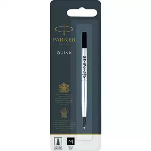 Picture of PARKER QUINKFLOW ROLLERBALL PEN REFILL MEDIUM NIB BLACK