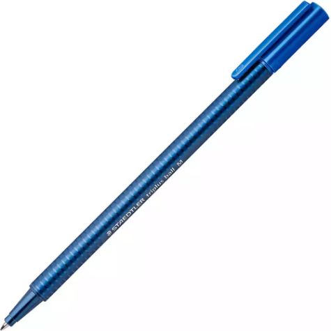 Picture of STAEDTLER 437 TRIPLUS BALLPOINT PEN MEDIUM BLUE BOX 10