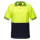 Picture of PORTWEST MP110 TWO TONED MICRO MESH POLO SHIRT YELLOW NAVY LARGE