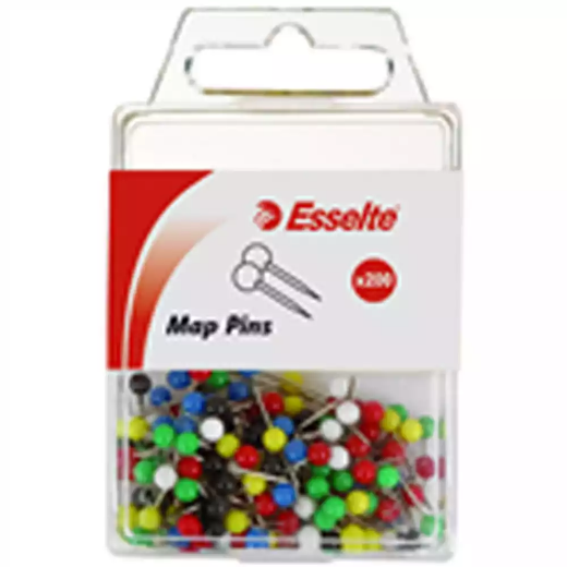 Picture of ESSELTE MAP PINS ASSORTED PACK 200