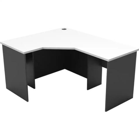 Picture of RAPID WORKER CORNER WORKSTATION COMPLETE 1200 X 1500 X 600MM WHITE/IRONSTONE