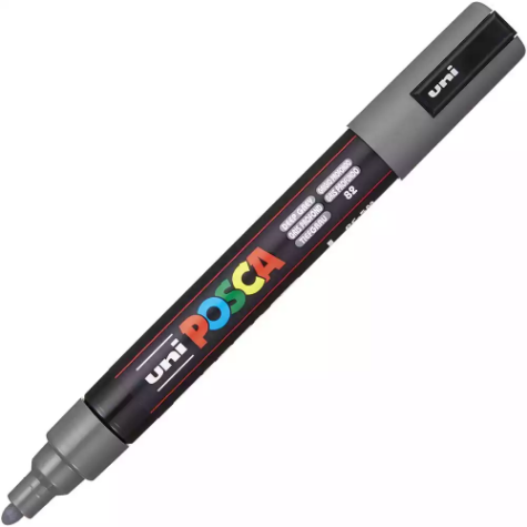 Picture of POSCA PC-5M PAINT MARKER BULLET MEDIUM 2.5MM DEEP GREY