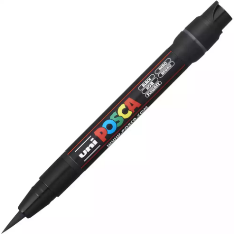 Picture of POSCA PCF-350 PAINT MARKER BRUSH TIP BLACK