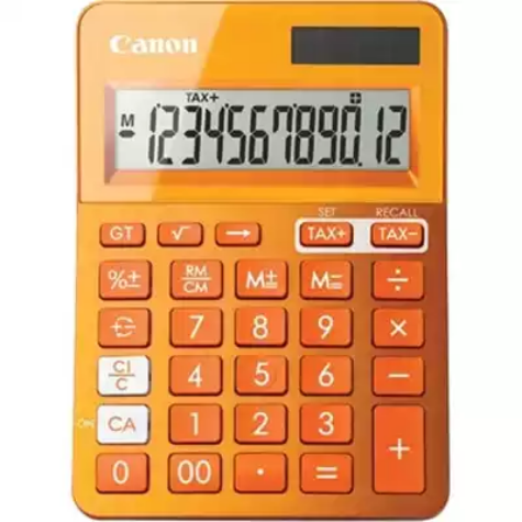 Picture of CANON LS-123K MINI DESKTOP CALCULATOR 12 DIGIT METALLIC ORANGE