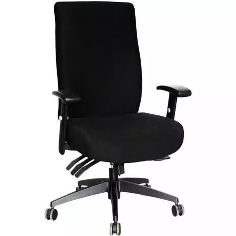 Picture of SYLEX PIAZZA CHAIR HIGH BACK ARMS ANTIMICROBIAL FABRIC BLACK