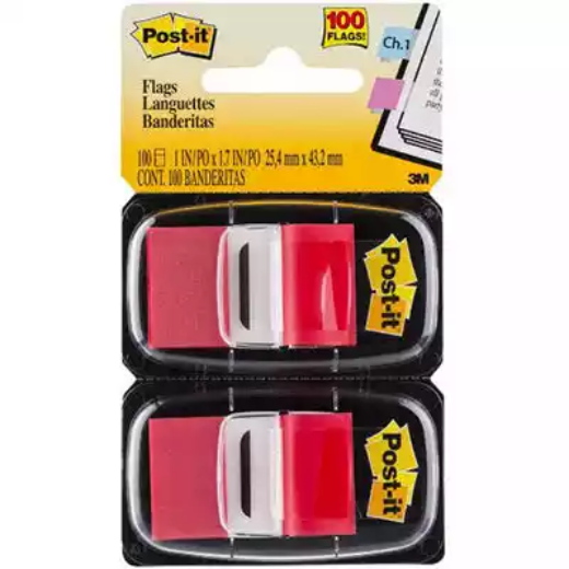 Picture of POST-IT 680-RD2 FLAGS RED TWIN PACK 100