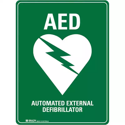 Picture of TRAFALGAR AUTOMATIC EXTERNAL DEFIBRILLATOR SIGN 225 X 300MM POLYPROPYLENE