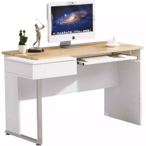 Picture of SYLEX MINNEAPOLIS COMPUTER DESK 1300 X 700 X 755MM WHITE/OAK