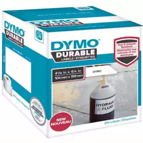 Picture of DYMO 1933086 LW DURABLE LABELS 104 X 159MM BLACK ON WHITE ROLL 200