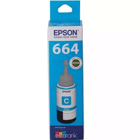 Picture of EPSON T664 ECOTANK INK BOTTLE CYAN