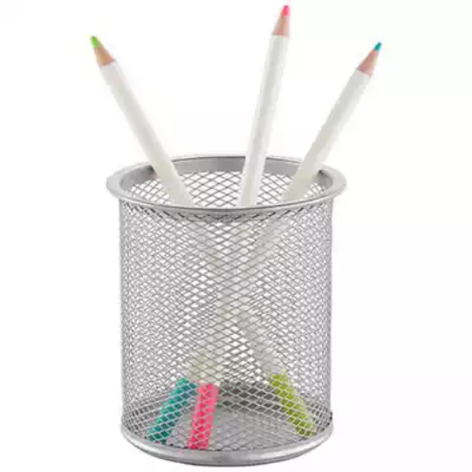 Picture of ITALPLAST WIRE MESH PENCIL CUP SILVER