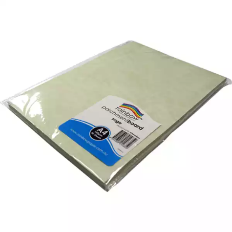 Picture of RAINBOW PARCHMENT BOARD A4 180GSM SAGE PACK 50