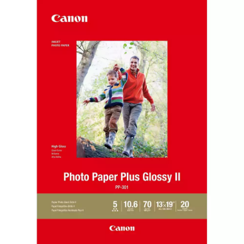 Picture of CANON PP-301 GLOSSY PHOTO PAPER 265GSM A3+ WHITE PACK 20