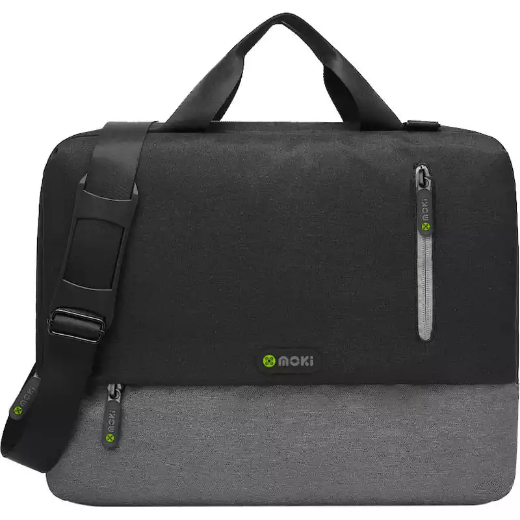 Picture of MOKI ODYSSEY LAPTOP SATCHEL 15.6 INCH BLACK/GREY