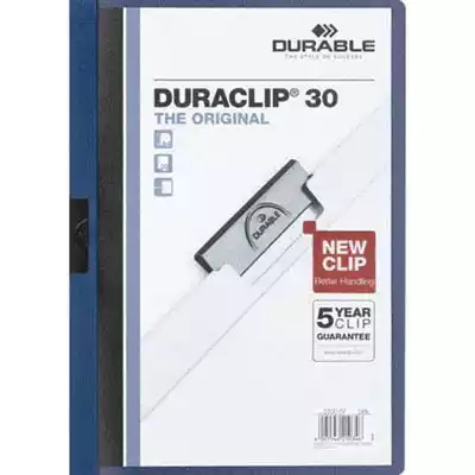 Picture of DURABLE DURACLIP DOCUMENT FILE PORTRAIT 30 SHEET CAPACITY A4 DARK BLUE