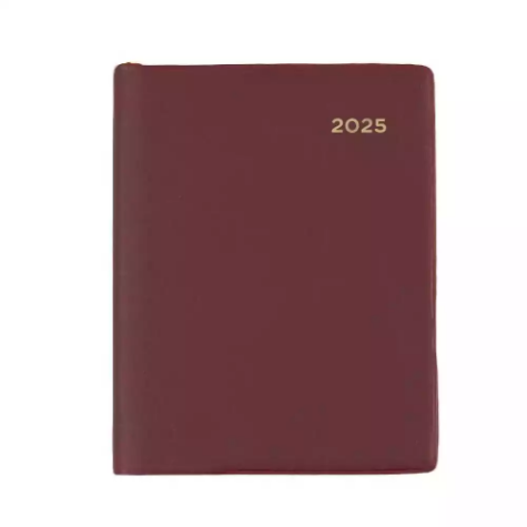 Picture of COLLINS BELMONT POCKET 337P.V78 DIARY WEEK TO VIEW WITH PENCIL A7 BURGUNDY