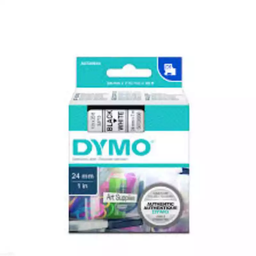 Picture of DYMO 53713 D1 LABELLING TAPE 24MM X 7M BLACK ON WHITE