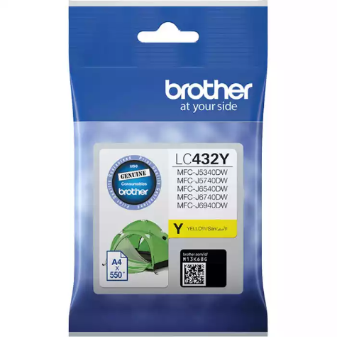 Picture of BROTHER LC432 INK CARTRIDGE YELLOW