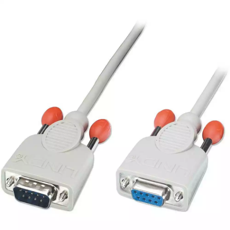 Picture of LINDY 31525 DB9 SERIAL EXTENSION CABLE MALE TO FEMALE 5M WHITE