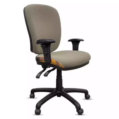 Picture of ORANGE DUST SPECTRUM ALICE OFFICE CHAIR WITH ARMS HIGH BACK 510 X 490 X 960MM MIST GREY