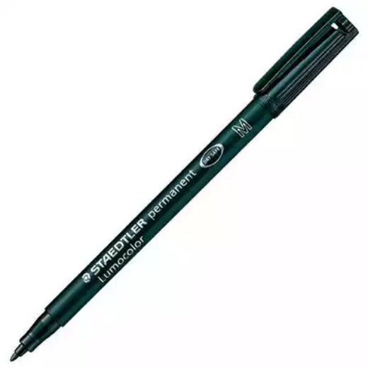 Picture of STAEDTLER 317 LUMOCOLOR PERMANENT MARKER BULLET 1.0MM BLACK