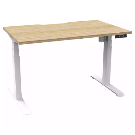 Picture of RAPIDLINE BOOST LIGHT SINGLE SIDED WORKSTATION 1200MM NATURAL OAK TOP / WHITE FRAME