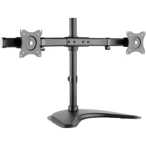 Picture of BRATECK DUAL MONITOR DESKTOP STAND BLACK