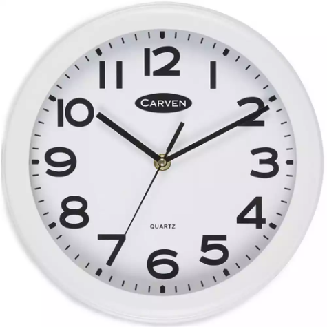 Picture of CARVEN WALL CLOCK 250MM WHITE FRAME