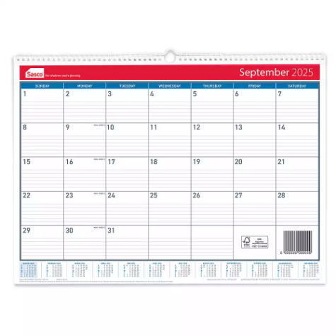 Picture of SASCO 10720 DELUXE 512 X 376MM DESK AND WALL PLANNER