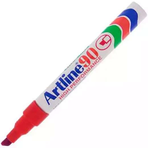 Picture of ARTLINE 90 PERMANENT MARKER CHISEL 2-5MM RED