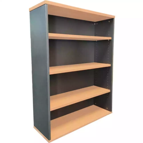 Picture of RAPID WORKER BOOKCASE 3 SHELF 900 X 315 X 1200MM BEECH/IRONSTONE