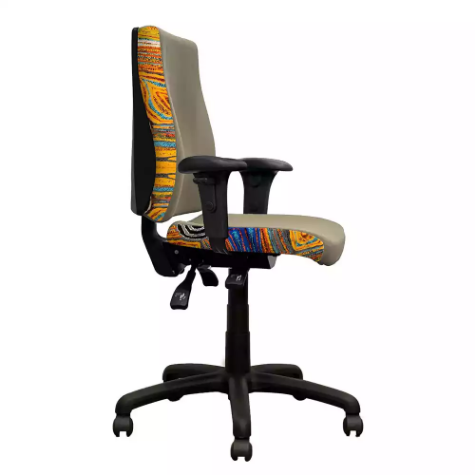 Picture of ORANGE DUST SPECTRUM KATHERINE OFFICE CHAIR WITH ARMS MEDIUM BACK 510 X 450 X 910MM MIST GREY