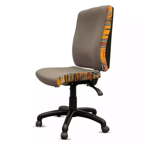 Picture of ORANGE DUST SPECTRUM KATHERINE OFFICE CHAIR HIGH BACK 510 X 450 X 990MM MIST GREY