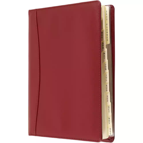 Picture of DEBDEN ELITE EXECUTIVE 1130.U78 DIARY WEEK TO VIEW QUATRO CHERRY RED