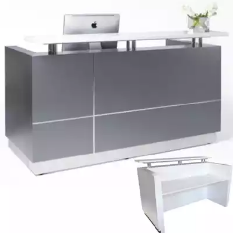 Picture of HUGO RECEPTION COUNTER 1800 X 950 X 1150MM METALLIC GREY