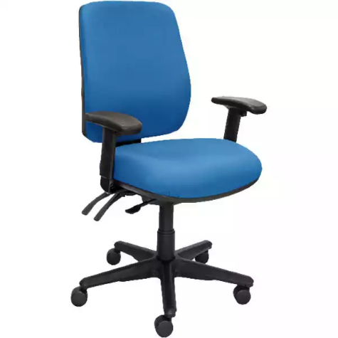 Picture of BURO ROMA TASK CHAIR HIGH BACK 3-LEVER SEAT SLIDE ARMS JETT DARK BLUE