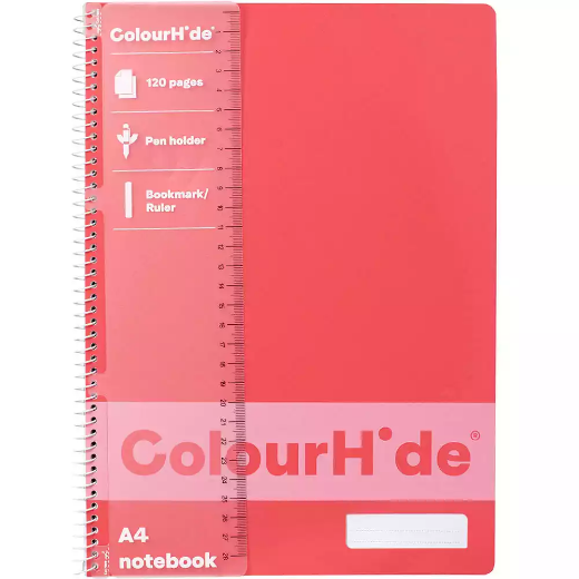 Picture of COLOURHIDE NOTEBOOK 120 PAGE A4 WATERMELON