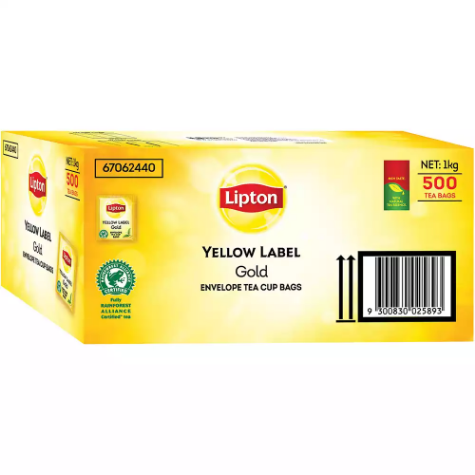 Picture of LIPTON YELLOW LABEL ENVELOPED TEA BAGS BOX 500