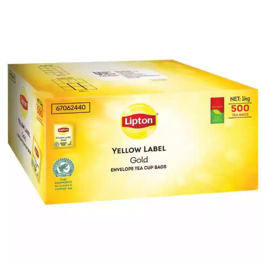 Picture of LIPTON YELLOW LABEL ENVELOPED TEA BAGS BOX 500