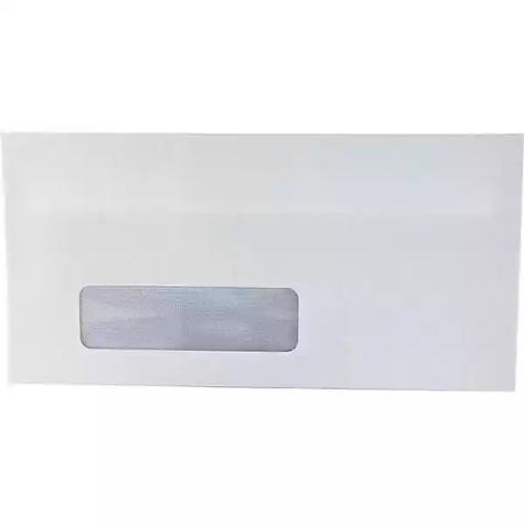 Picture of INITIATIVE DL ENVELOPES SECRETIVE WALLET WINDOWFACE SELF SEAL 80GSM 110 X 220MM WHITE BOX 500