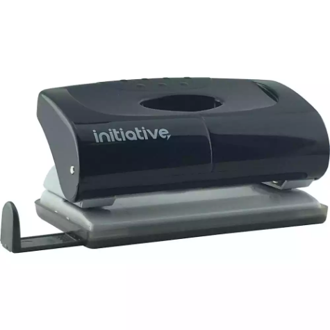 Picture of INITIATIVE HOLE PUNCH 2 HOLE 10 SHEET SMALL PLASTIC BLACK