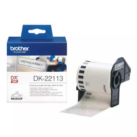 Picture of BROTHER DK-22113 CONTINUOUS FILM LABEL ROLL 62MM X 15.24M CLEAR