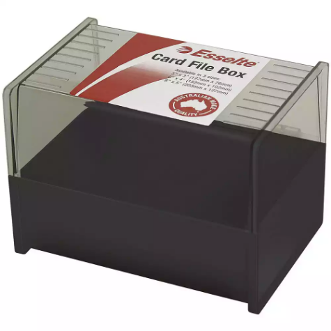 Picture of ESSELTE SWS CARD FILE BOX 102 X 152MM BLACK